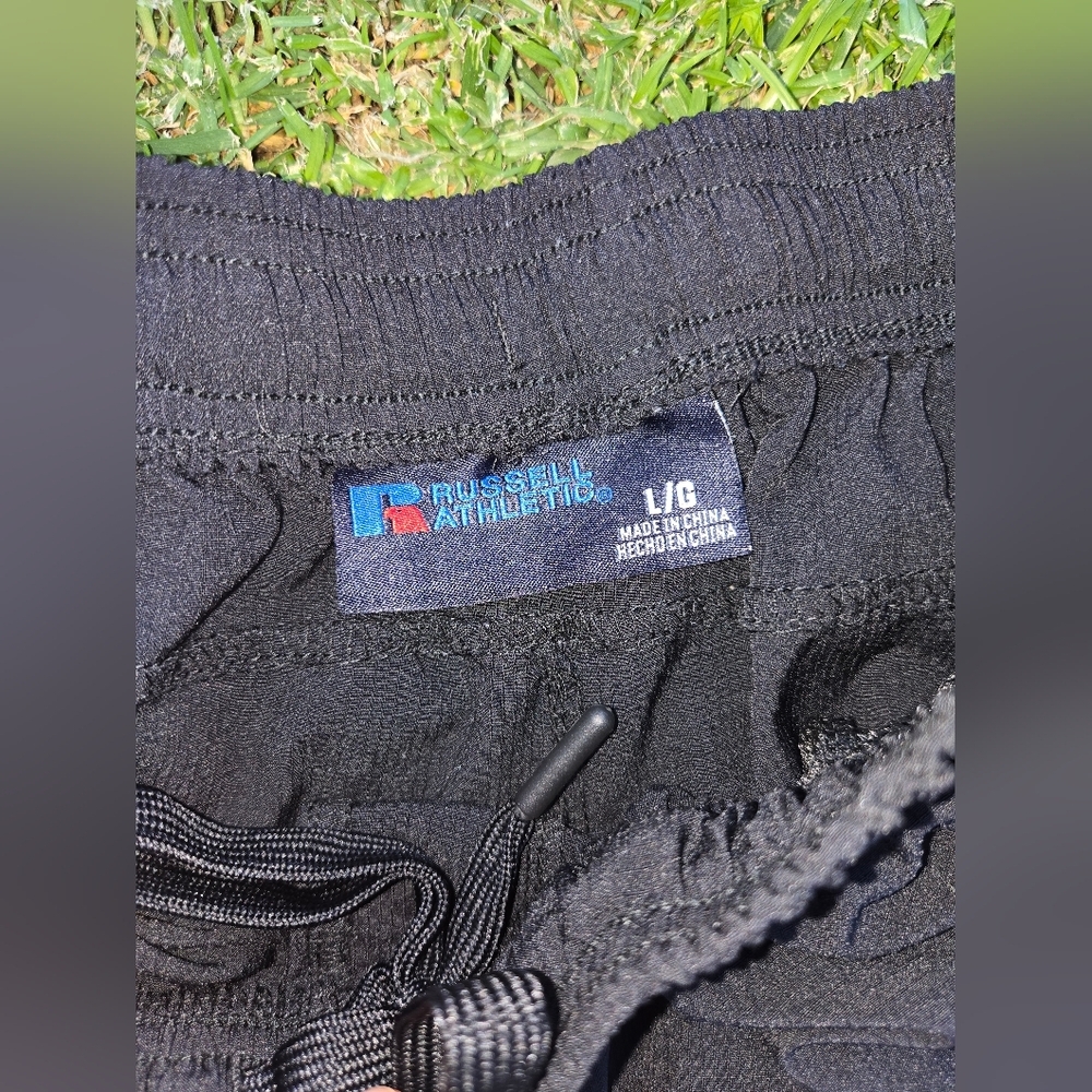 Russell Athletic Black Athletic Shorts Relaxed Fit Size L - Picture 2 of 4